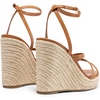 image:imageDREAM PAIRS Strappy Espadrille Platform Wedge Sandals for Women Dressy Summer Comfortable Open Toe Sandals with Cushioned Insole and Ankle Strap BuckleCamel
