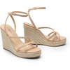 image:imageDREAM PAIRS Strappy Espadrille Platform Wedge Sandals for Women Dressy Summer Comfortable Open Toe Sandals with Cushioned Insole and Ankle Strap BuckleNude