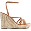 image:imageDREAM PAIRS Strappy Espadrille Platform Wedge Sandals for Women Dressy Summer Comfortable Open Toe Sandals with Cushioned Insole and Ankle Strap BuckleCamel