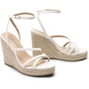 image:imageDREAM PAIRS Strappy Espadrille Platform Wedge Sandals for Women Dressy Summer Comfortable Open Toe Sandals with Cushioned Insole and Ankle Strap BuckleWhite