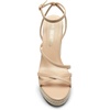image:imageDREAM PAIRS Strappy Espadrille Platform Wedge Sandals for Women Dressy Summer Comfortable Open Toe Sandals with Cushioned Insole and Ankle Strap BuckleNude