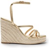 image:imageDREAM PAIRS Strappy Espadrille Platform Wedge Sandals for Women Dressy Summer Comfortable Open Toe Sandals with Cushioned Insole and Ankle Strap BuckleGold