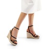 image:imageDREAM PAIRS Strappy Espadrille Platform Wedge Sandals for Women Dressy Summer Comfortable Open Toe Sandals with Cushioned Insole and Ankle Strap BuckleBlack