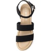 image:imageDREAM PAIRS Strappy Espadrille Platform Wedge Sandals for Women Dressy Summer Comfortable Open Toe Sandals with Cushioned Insole and Ankle Strap BuckleBlacknubuck