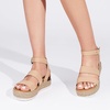 image:imageDREAM PAIRS Strappy Espadrille Platform Wedge Sandals for Women Dressy Summer Comfortable Open Toe Sandals with Cushioned Insole and Ankle Strap BuckleNudenubuck