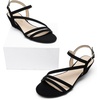 image:imageDREAM PAIRS Strappy Wrapped Dressy Wedge Sandals Comfortable Ankle Strap Open Toe Evening Dress Wedding Dance Summer ShoesBlacknubuck