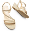 image:imageDREAM PAIRS Strappy Wrapped Dressy Wedge Sandals Comfortable Ankle Strap Open Toe Evening Dress Wedding Dance Summer ShoesGoldglitter