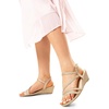 image:imageDREAM PAIRS Strappy Wrapped Dressy Wedge Sandals Comfortable Ankle Strap Open Toe Evening Dress Wedding Dance Summer ShoesGoldglitter