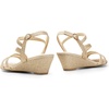 image:imageDREAM PAIRS Strappy Wrapped Dressy Wedge Sandals Comfortable Ankle Strap Open Toe Evening Dress Wedding Dance Summer ShoesGoldglitter