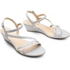 image:imageDREAM PAIRS Strappy Wrapped Dressy Wedge Sandals Comfortable Ankle Strap Open Toe Evening Dress Wedding Dance Summer ShoesSilverglitter