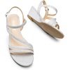 image:imageDREAM PAIRS Strappy Wrapped Dressy Wedge Sandals Comfortable Ankle Strap Open Toe Evening Dress Wedding Dance Summer ShoesSilverglitter