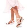 image:imageDREAM PAIRS Strappy Wrapped Dressy Wedge Sandals Comfortable Ankle Strap Open Toe Evening Dress Wedding Dance Summer ShoesWhitepu