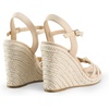image:imageDREAM PAIRS Wedge Sandals for Women Dressy Summer Platform Espadrille Strappy Casual Braided Heels Comfortable with Open Toe and Ankle StrapNudesuede