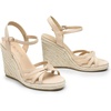 image:imageDREAM PAIRS Wedge Sandals for Women Dressy Summer Platform Espadrille Strappy Casual Braided Heels Comfortable with Open Toe and Ankle StrapNudesuede