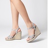 image:imageDREAM PAIRS Wedge Sandals for Women Dressy Summer Platform Espadrille Strappy Casual Braided Heels Comfortable with Open Toe and Ankle StrapSilverglitter