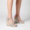 image:imageDREAM PAIRS Wedge Sandals for Women Dressy Summer Platform Espadrille Strappy Casual Braided Heels Comfortable with Open Toe and Ankle StrapSilverglitter