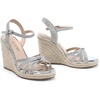image:imageDREAM PAIRS Wedge Sandals for Women Dressy Summer Platform Espadrille Strappy Casual Braided Heels Comfortable with Open Toe and Ankle StrapSilverglitter