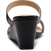 image:imageDREAM PAIRS Women Slides Wedge Sandals Square Open Toe Dress Casual Strappy ShoesBlack