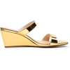 image:imageDREAM PAIRS Women Slides Wedge Sandals Square Open Toe Dress Casual Strappy ShoesGoldpat