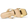 image:imageDREAM PAIRS Women Slides Wedge Sandals Square Open Toe Dress Casual Strappy ShoesGoldpat