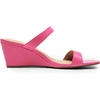 image:imageDREAM PAIRS Women Slides Wedge Sandals Square Open Toe Dress Casual Strappy ShoesHot Pinkpu