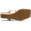 image:imageDREAM PAIRS Women Slides Wedge Sandals Square Open Toe Dress Casual Strappy ShoesNude