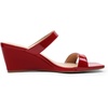 image:imageDREAM PAIRS Women Slides Wedge Sandals Square Open Toe Dress Casual Strappy ShoesRedpat
