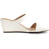 image:imageDREAM PAIRS Women Slides Wedge Sandals Square Open Toe Dress Casual Strappy ShoesWhite