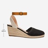 image:imageDREAM PAIRS Womens Ankle Strap Closed Toe Espadrille Wedge Heels SandalsBlack