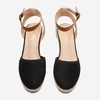 image:imageDREAM PAIRS Womens Ankle Strap Closed Toe Espadrille Wedge Heels SandalsBlack