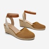 image:imageDREAM PAIRS Womens Ankle Strap Closed Toe Espadrille Wedge Heels SandalsCamel