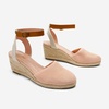 image:imageDREAM PAIRS Womens Ankle Strap Closed Toe Espadrille Wedge Heels SandalsNude