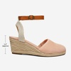 image:imageDREAM PAIRS Womens Ankle Strap Closed Toe Espadrille Wedge Heels SandalsNude