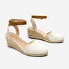 image:imageDREAM PAIRS Womens Ankle Strap Closed Toe Espadrille Wedge Heels SandalsWhite
