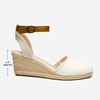 image:imageDREAM PAIRS Womens Ankle Strap Closed Toe Espadrille Wedge Heels SandalsWhite