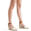 image:imageDREAM PAIRS Womens Ankle Strap Closed Toe Espadrille Wedge Heels SandalsWhite