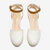 image:imageDREAM PAIRS Womens Ankle Strap Closed Toe Espadrille Wedge Heels SandalsWhite
