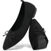 image:imageDREAM PAIRS Womens Ballet Knit Flats Foldable Pointed Toe Comfortable Dressy Flat Shoes with BowKnot Casual Business Work OfficeBlack