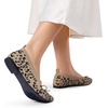 image:imageDREAM PAIRS Womens Ballet Knit Flats Foldable Pointed Toe Comfortable Dressy Flat Shoes with BowKnot Casual Business Work OfficeLeopard