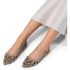 image:imageDREAM PAIRS Womens Ballet Knit Flats Foldable Pointed Toe Comfortable Dressy Flat Shoes with BowKnot Casual Business Work OfficeLeopard