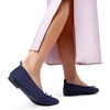 image:imageDREAM PAIRS Womens Ballet Knit Flats Foldable Pointed Toe Comfortable Dressy Flat Shoes with BowKnot Casual Business Work OfficeNavy