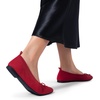 image:imageDREAM PAIRS Womens Ballet Knit Flats Foldable Pointed Toe Comfortable Dressy Flat Shoes with BowKnot Casual Business Work OfficeRed