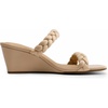 image:imageDREAM PAIRS Womens Braided Straps Wedge Slide SandalsNude