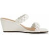 image:imageDREAM PAIRS Womens Braided Straps Wedge Slide SandalsWhite