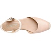 image:imageDREAM PAIRS Womens Closed Toe Elastic Ankle Strap Espadrilles Wedge SandalsApricot