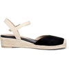 image:imageDREAM PAIRS Womens Closed Toe Elastic Ankle Strap Espadrilles Wedge SandalsBlack