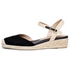 image:imageDREAM PAIRS Womens Closed Toe Elastic Ankle Strap Espadrilles Wedge SandalsBlack