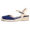 image:imageDREAM PAIRS Womens Closed Toe Elastic Ankle Strap Espadrilles Wedge SandalsNavy