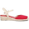 image:imageDREAM PAIRS Womens Closed Toe Elastic Ankle Strap Espadrilles Wedge SandalsRed