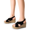 image:imageDREAM PAIRS Womens Comfortable Ankle Strap Platform Wedge Sandals for Women Casual Dressy SummerBlack